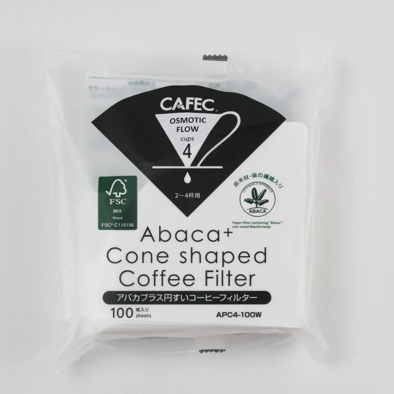 Abaca+ Filterpapier von CAFEC Cup 4, 100 Stück - Made in Japan