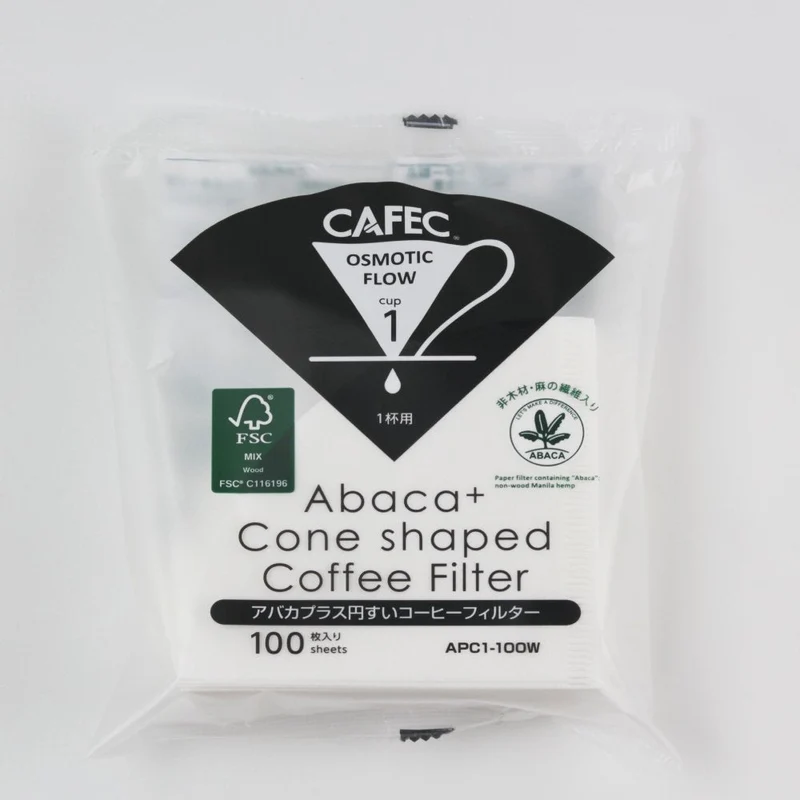 Abaca+ Filterpapier von CAFEC Cup 1, 100 Stück - Made in Japan
