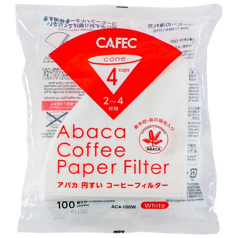 Abaca Filterpapier Cup 4, 100 Stück - Made in Japan