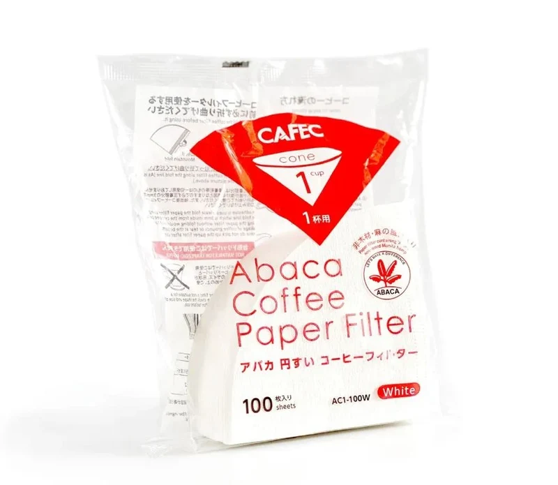 Abaca-Kaffeefilterpapier für 1 Tasse – 100er-Packung