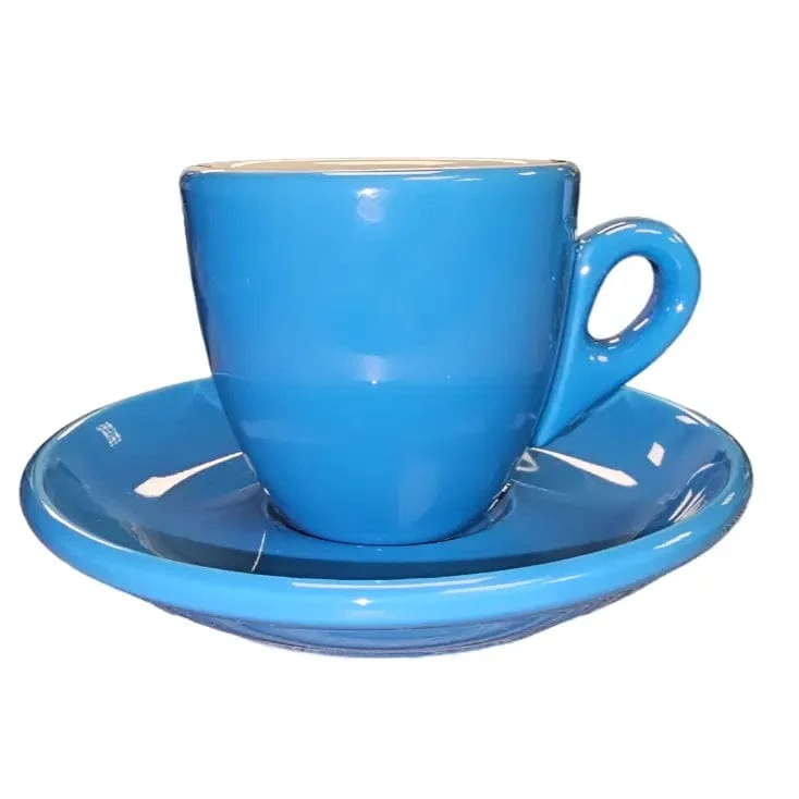 Espresso Tasse und Untertasse Blau Serie Palermo von Nuova Point 56 ml