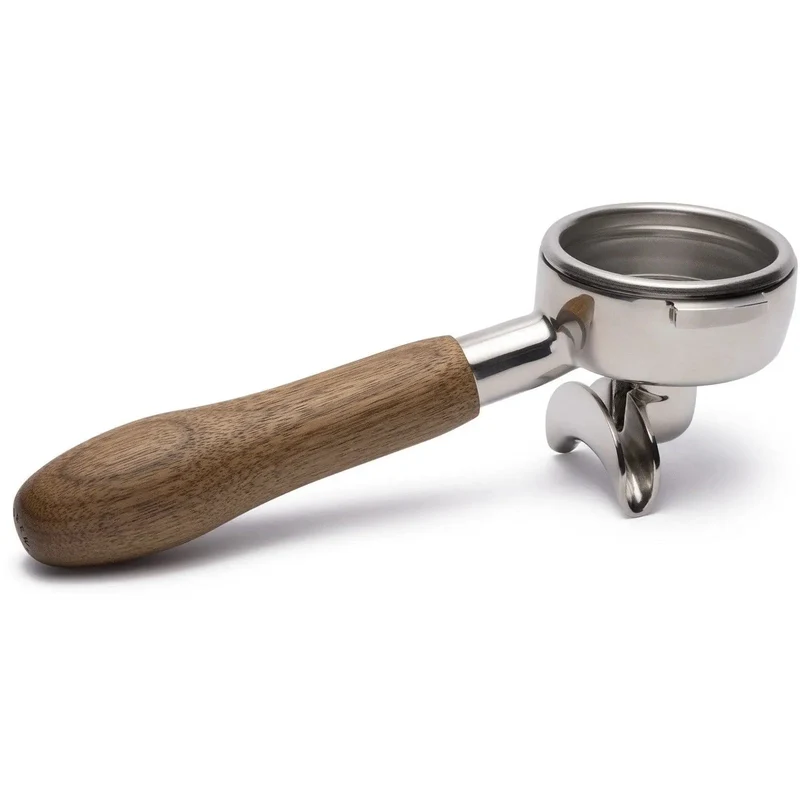 Brewspire Edelstahl Holz Siebträger DOPPELAUSLAUF für E61
