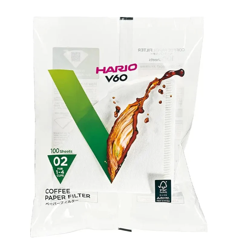 Hario Papierfilter für V60 02 Handfilter - 100 Stück