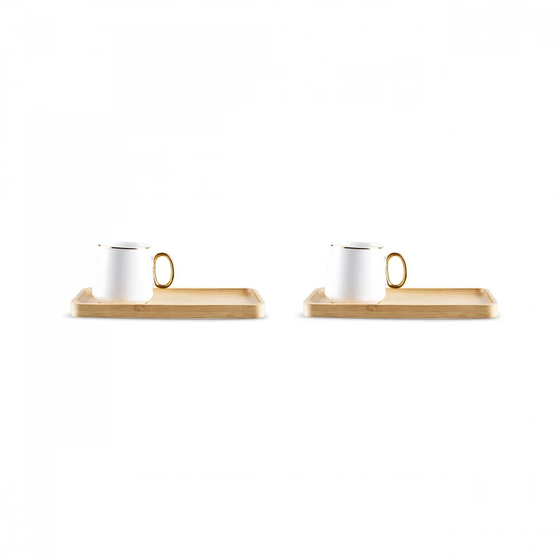Karaca Ada Bamboo Platte 2 Person Kaffeetasse 90 Ml