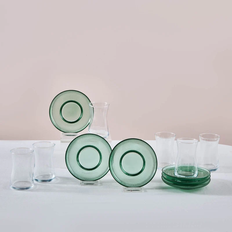 Karaca Juliet Grün 6-Personen-Teeset