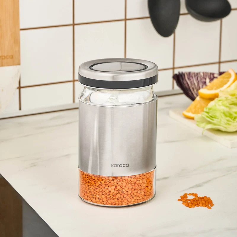 Karaca Stellum, Vorratsglas, 750ML, Inox
