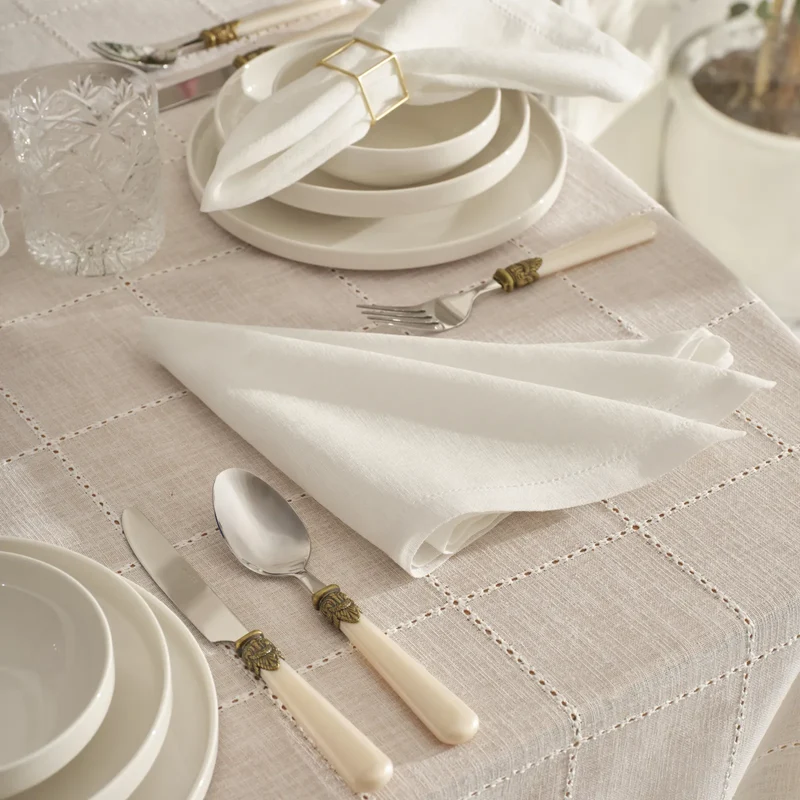 Karaca Home Lalisa 2er-Pack Stoffserviette 45X45 cm Weiß
