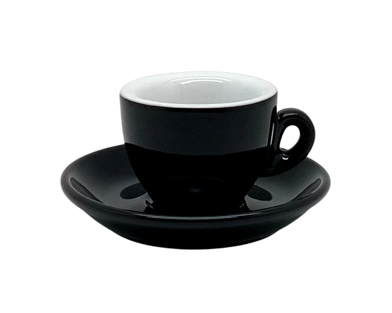 Espresso Porzellan Tassen Schwarz ( 2er Set )