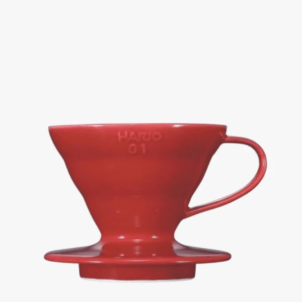 Hario V60 Ceramic Coffee Dripper Rood