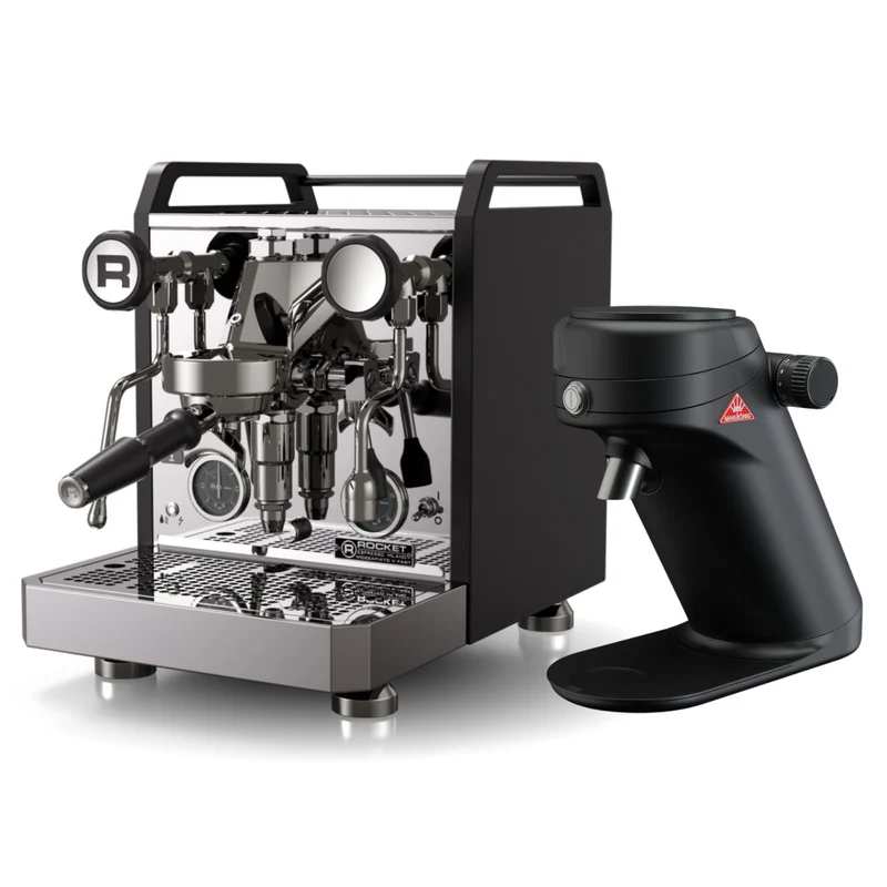 Rocket Mozzafiato V Fast Heat Schwarz Bundle mit Mahlkönig X64 SD Single Dose