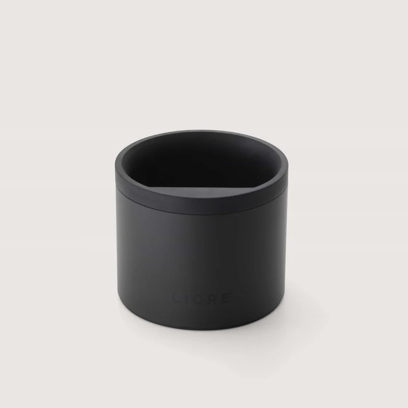 LIGRE Knockbox Abschlagbehälter black-mat – eloxiertes Aluminium, 600 ml