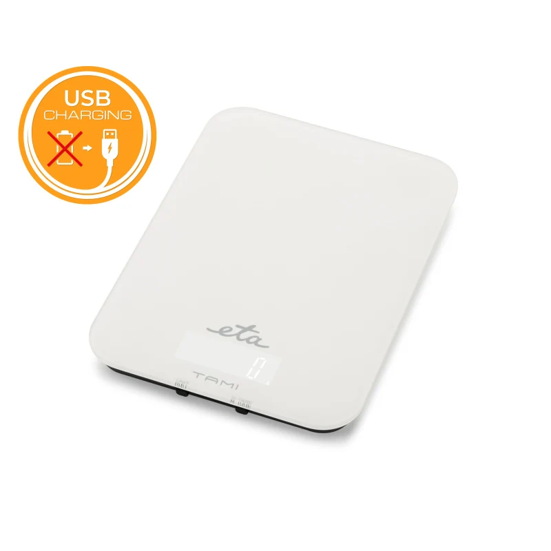 Küchenwaage ETA Tami mit USB-Ladefunktion 8770 90000 weiß