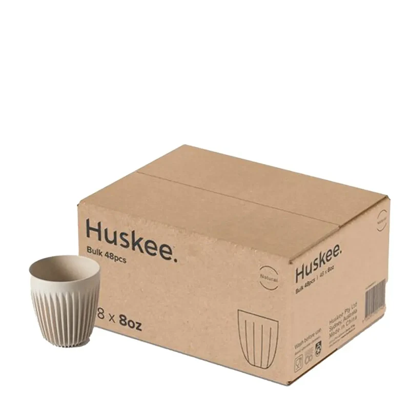 Huskee Mugg 8oz natürliche Farbe - 48er Packung