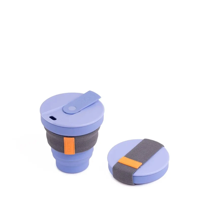 Mugg wiederverwendbar/faltbar. 12oz, Lavendelblau
