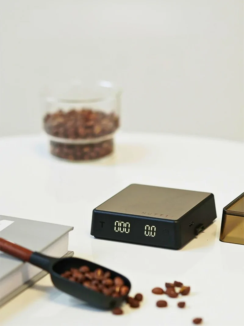 Kaffeewaage Geo-C Lite schwarz - Waage für Espresso und Filterkaffee von Nuttii