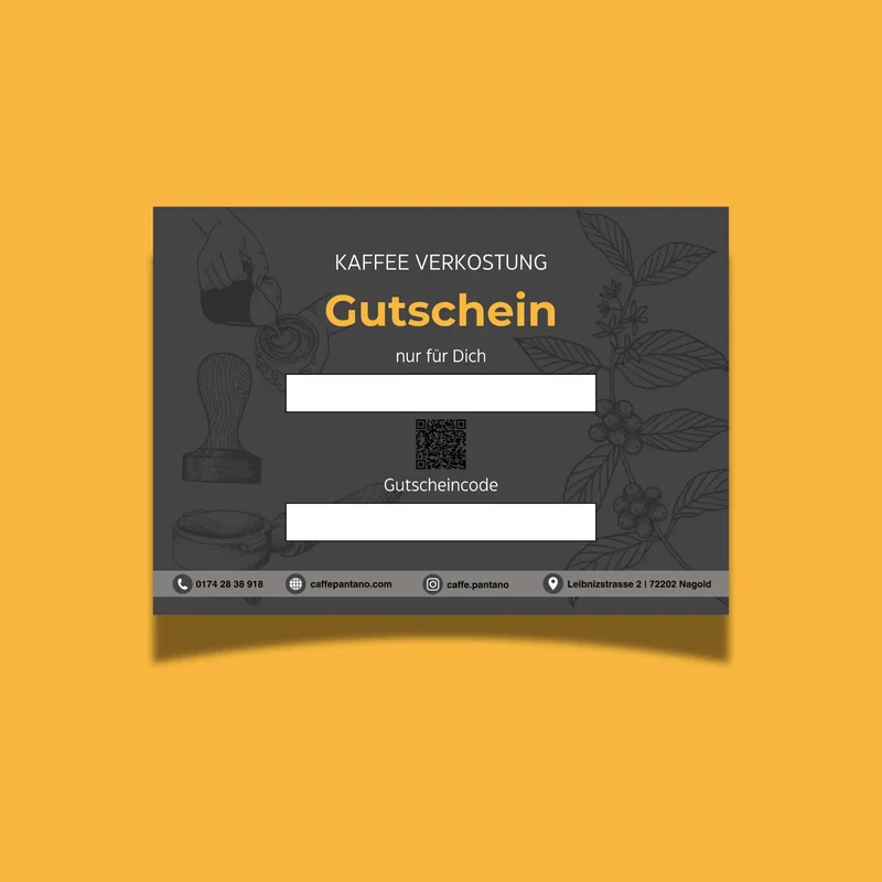 Geschenkkarte Kaffee Verkostung