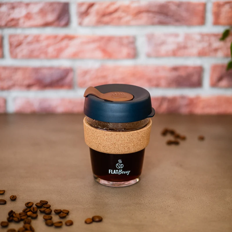 KeepCup Glas mit Korkband (M)
