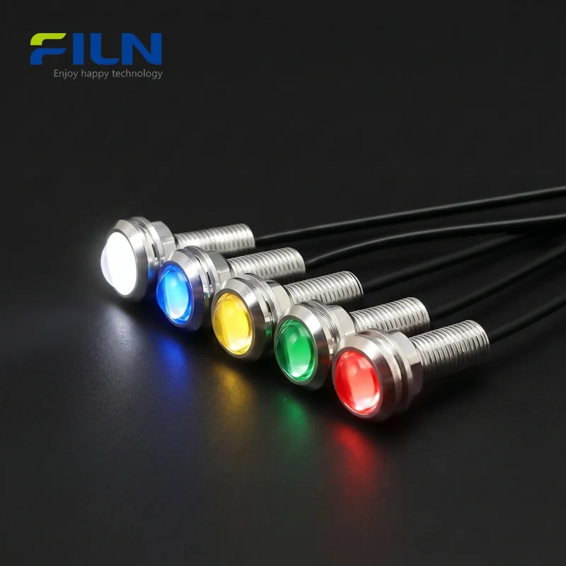 10mm Light Indicator Pilot 12V 220V Pre-wired for Panel Signal LED Light