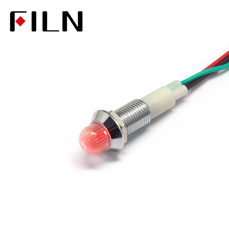 10mm 220V Red-Green Double color LED Metal Indicator Light