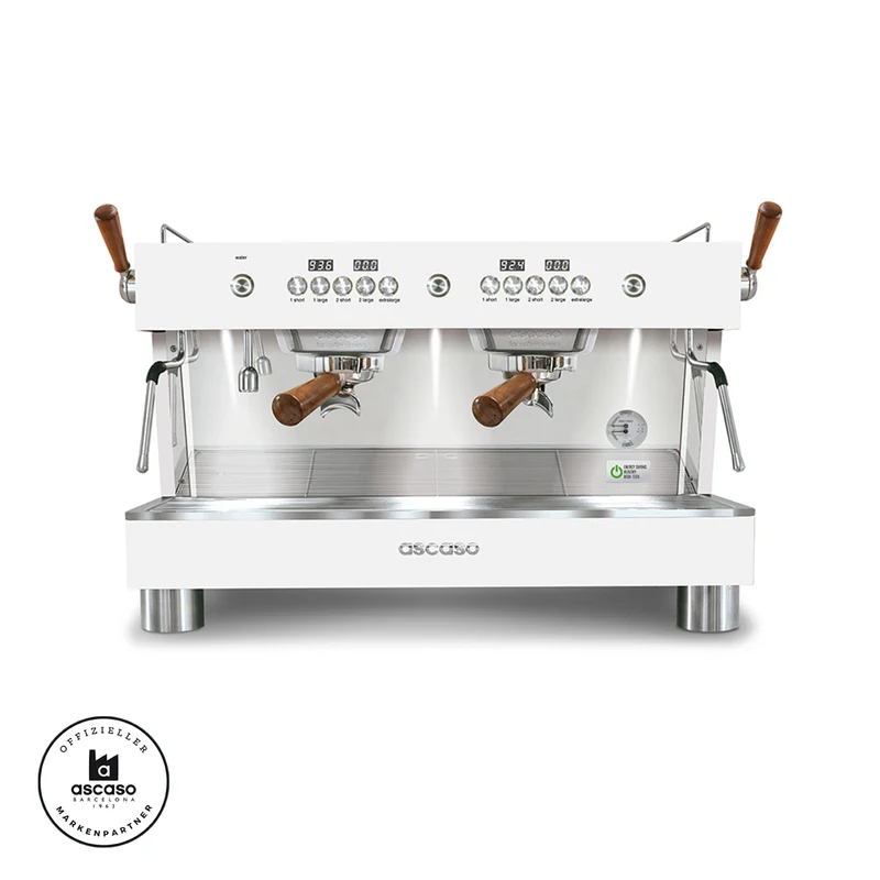 Ascaso Barista T Plus 2GR Weiss mit Holz