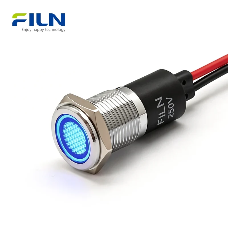 Signal Indicator Light with wire Metal Indicator Lamp IP67 Waterproof LED for Medical & Marine FILN