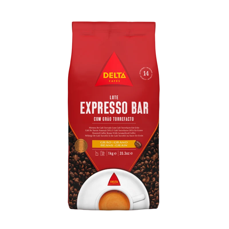 Delta Expresso Bar ganze Kaffeebohnen mit 30% Torrefacto-Röstung | 1 Kg