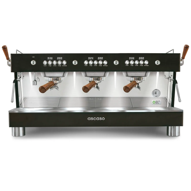 Ascaso Barista T Plus 3GR Schwarz mit Holz