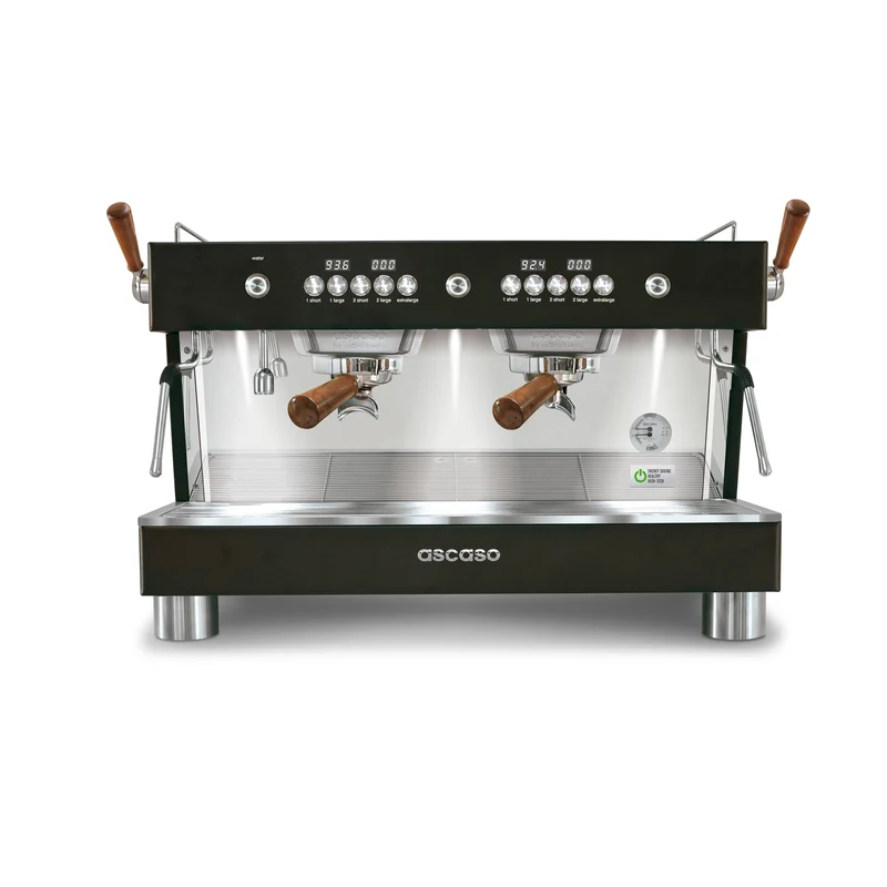 Ascaso Barista T Plus 2GR Schwarz mit Holz