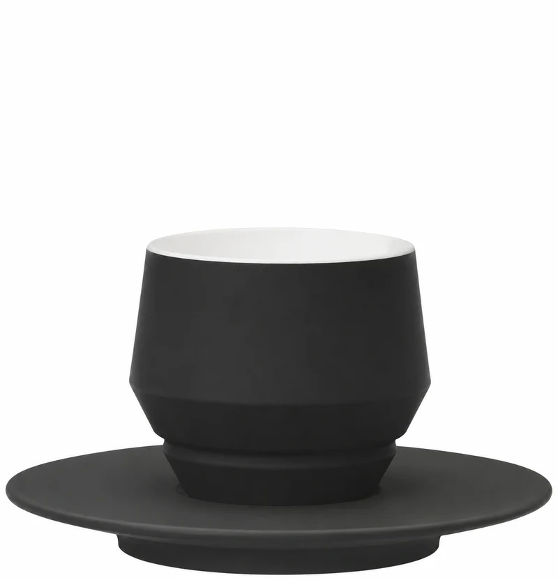 Maniko Cappuccinotasse Schwarz matt Doppelwandig