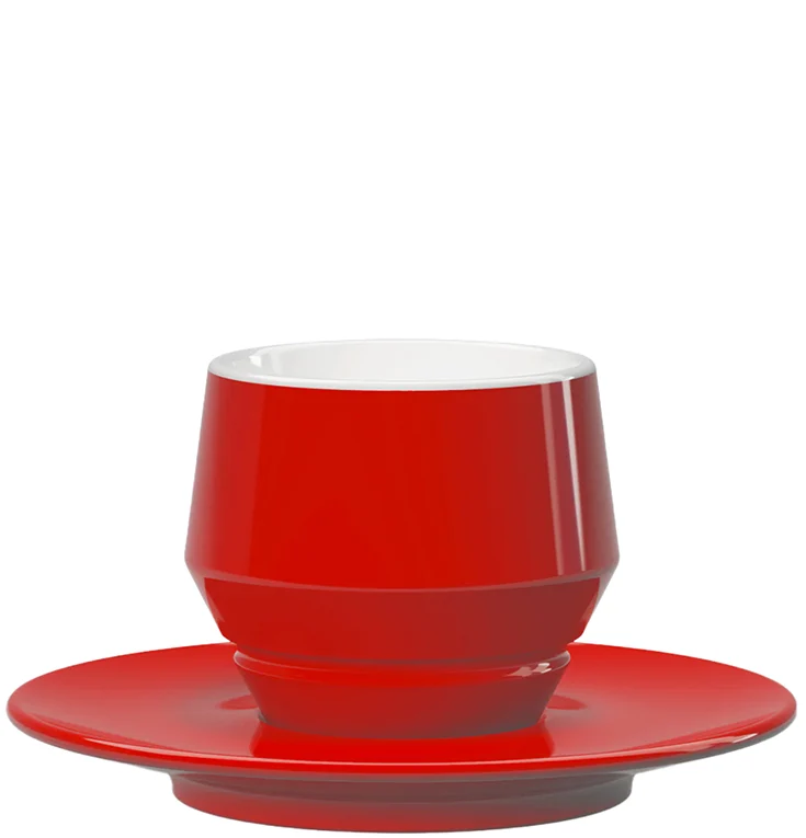 Maniko Cappuccinotasse Rot Doppelwandig