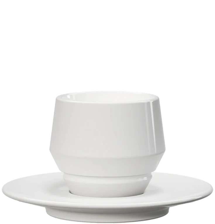 Maniko Cappuccinotasse Weiß Doppelwandig