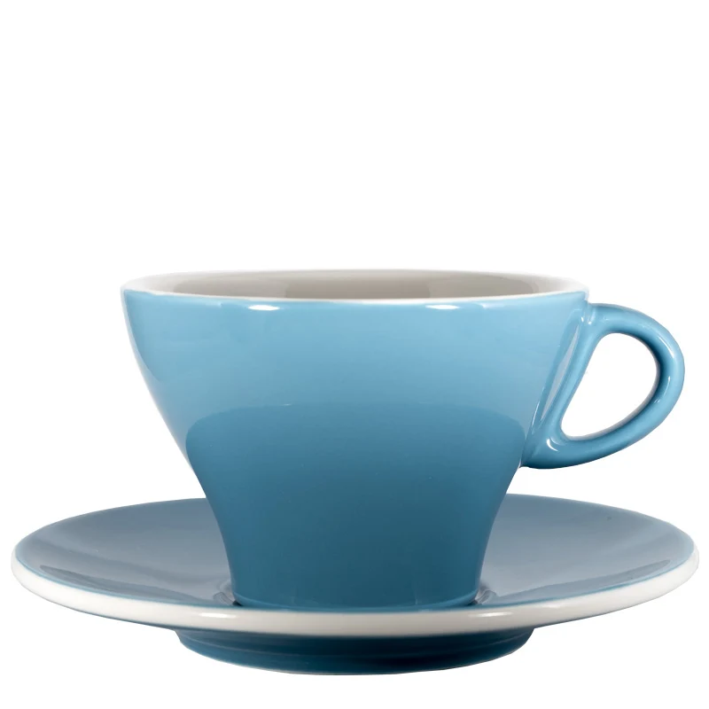 Milchkaffeetasse Gardenia - Azurblau