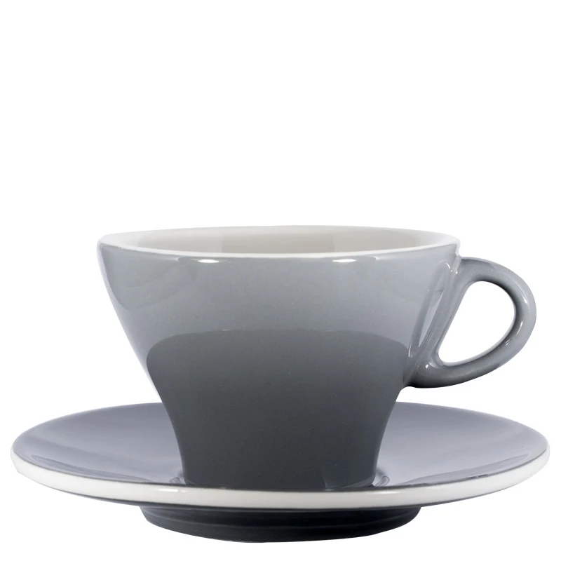 Milchkaffeetasse Gardenia - Quarzgrau