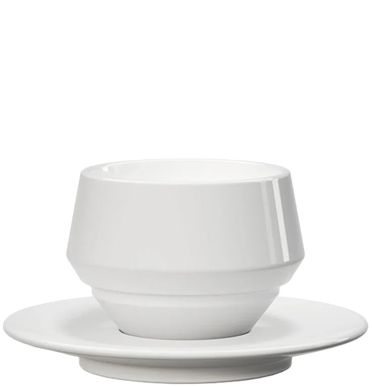 Maniko Milchkaffeetasse Weiß Doppelwandig
